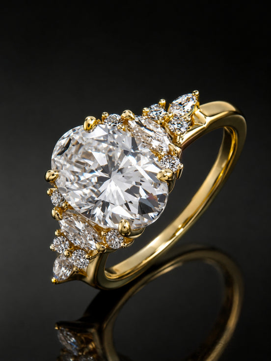 Seraphina Oval Moissanite Ring