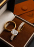 Valencia Radiant Moissanite Bridal Set